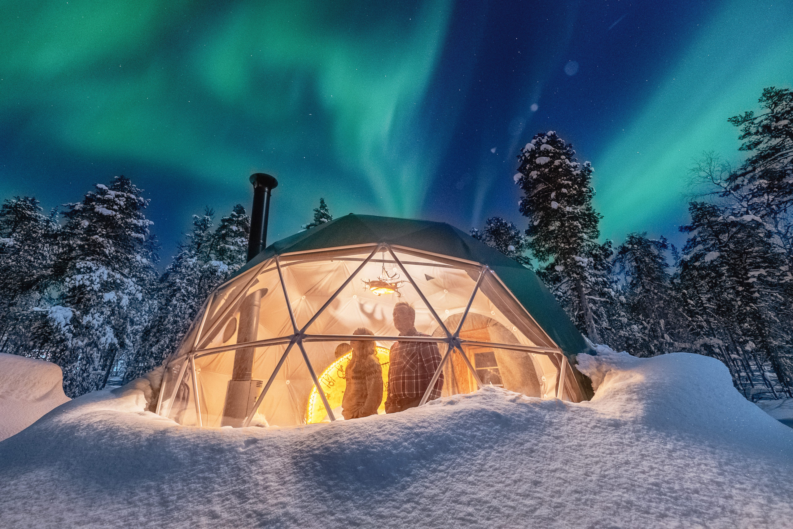 Igloo à l'hôtel de neige Laponie finlandaise