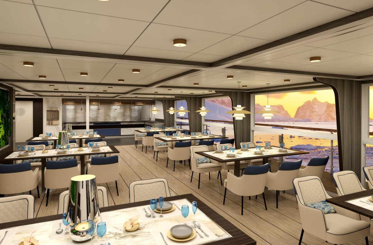 Restaurant panoramique bateau Albatros croisière Spitzerberg