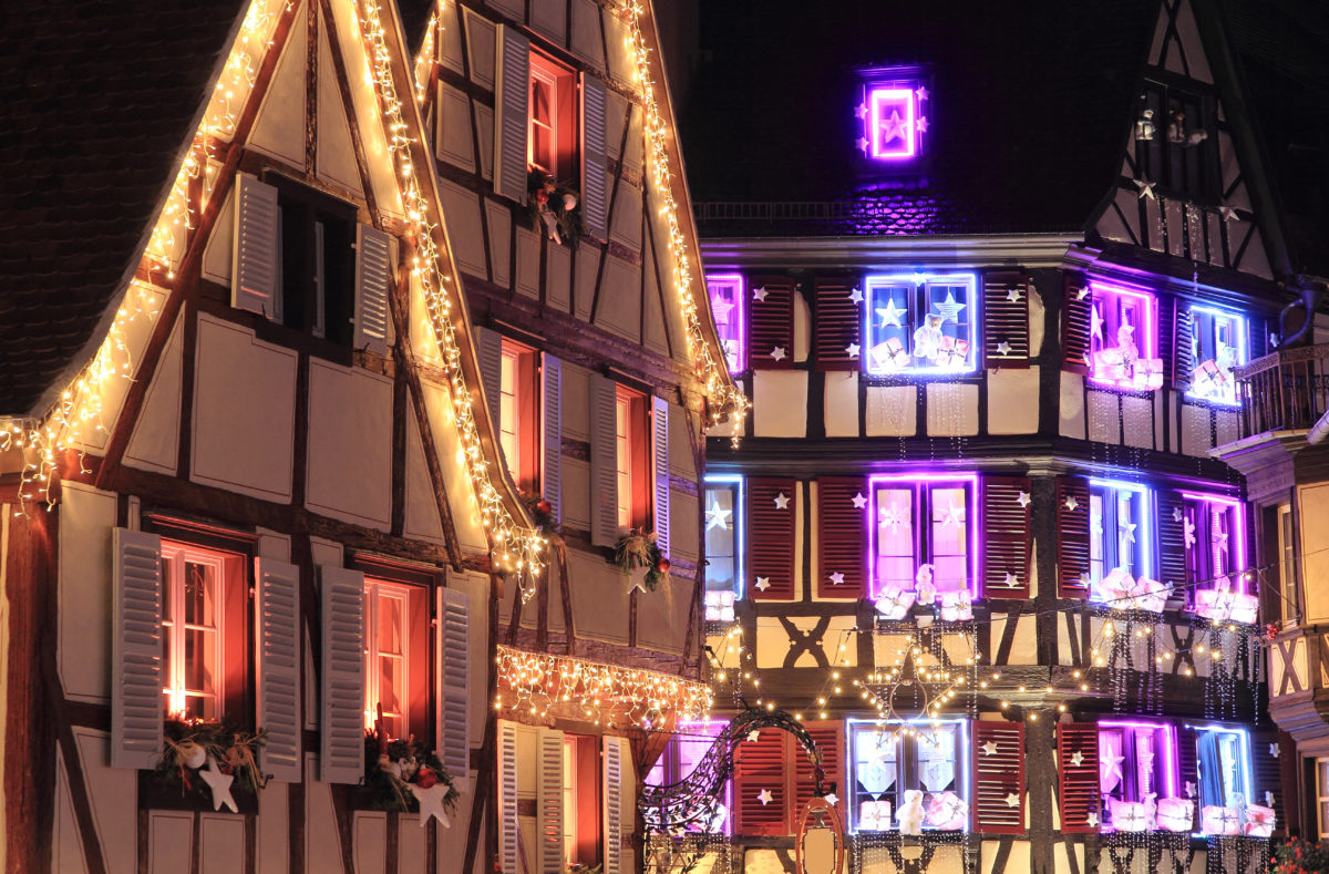 Lumières de Noël à Riquewihr en Alsace