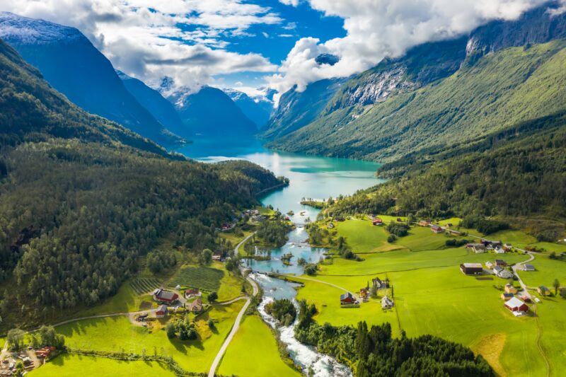 Paysage de la nature norvégienne