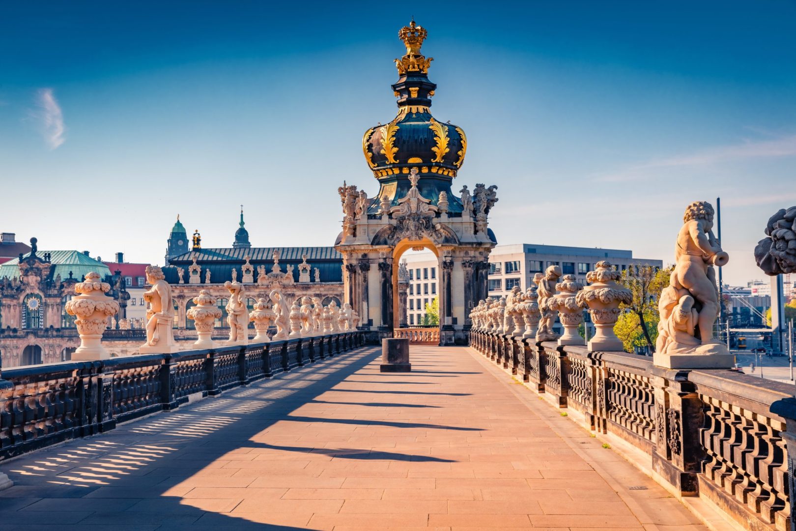 Pont couronne Dresde, Saxe, Allemagne