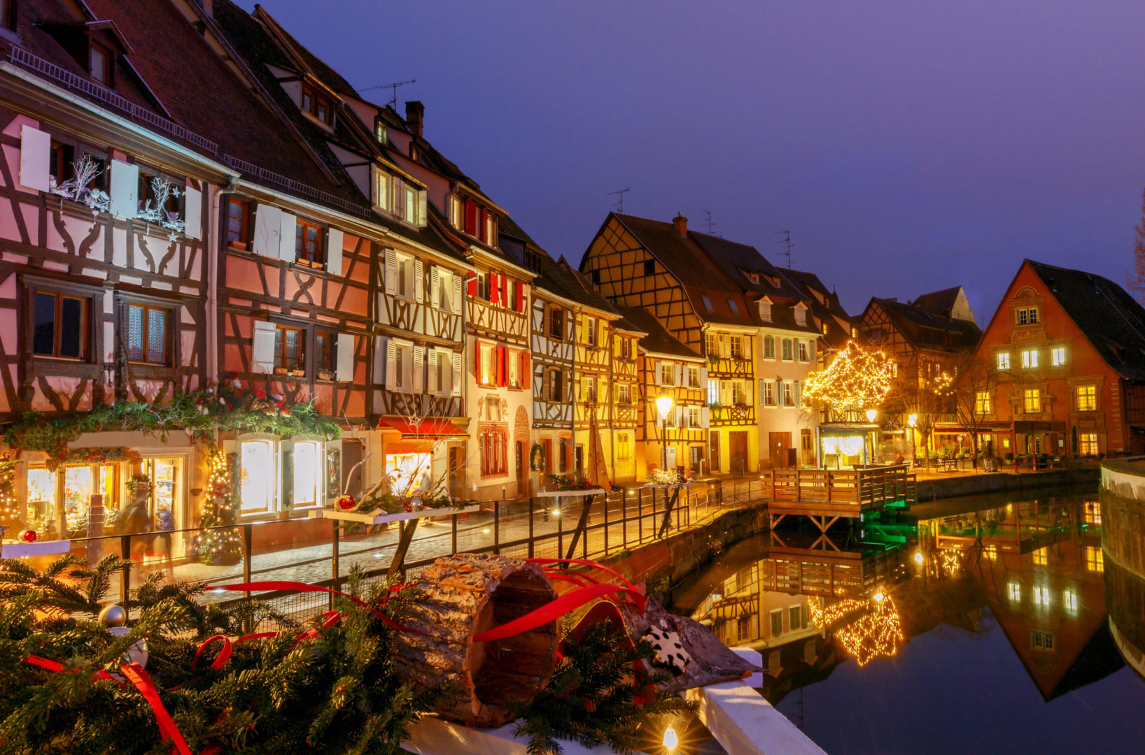 Colmar parée des lumières de Noël, Alsace