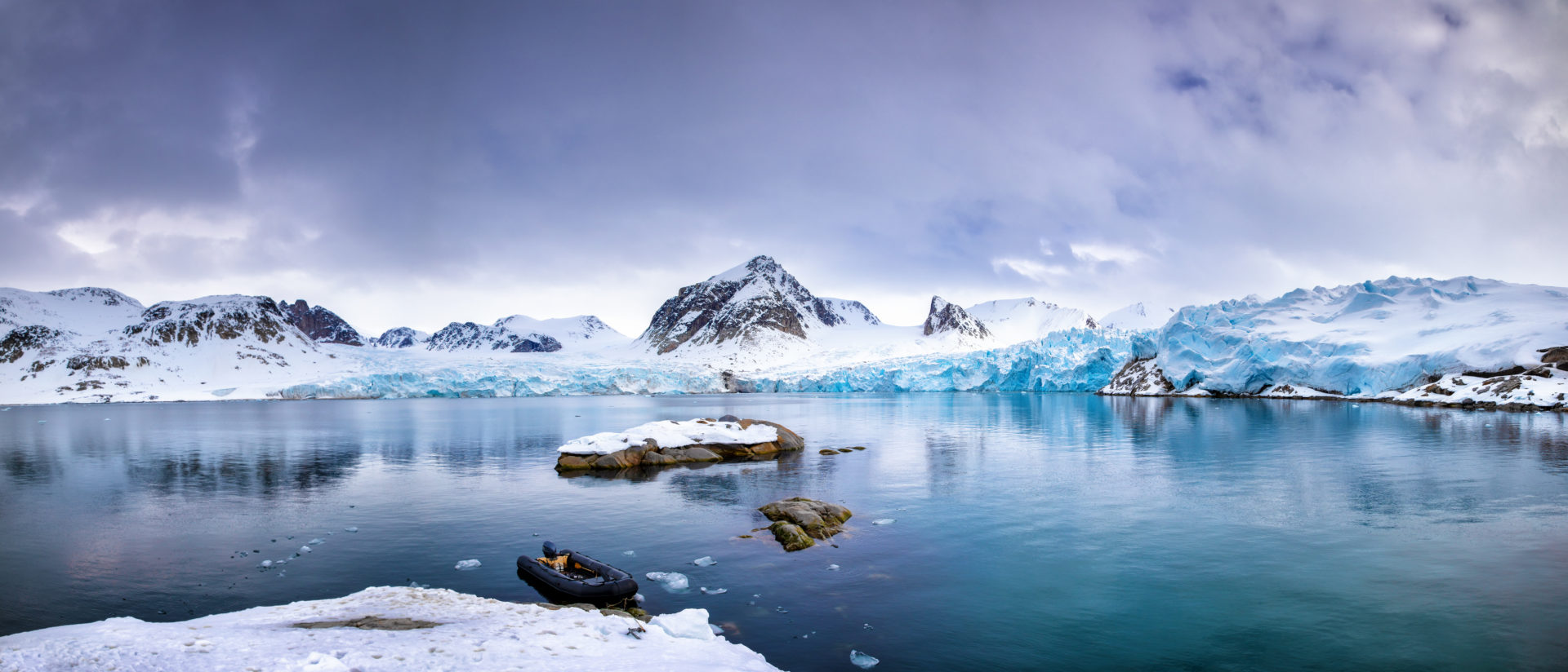 Paysage du Svalbard en Norvège