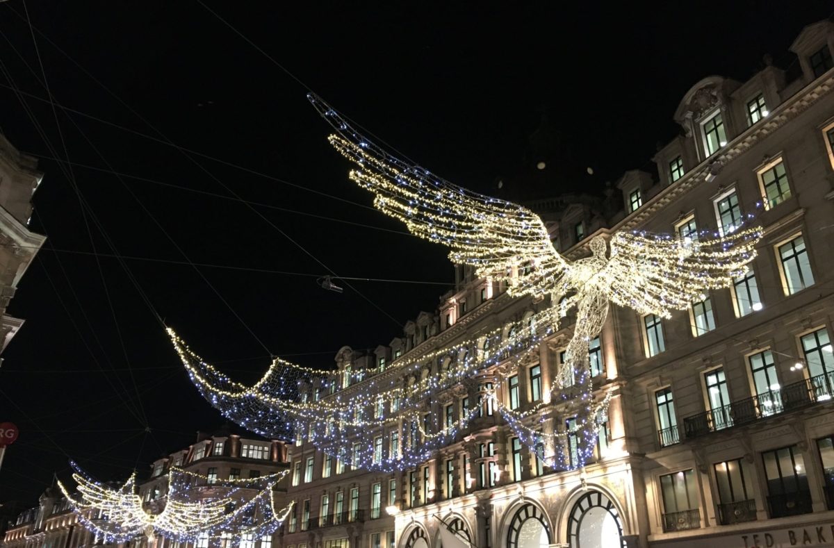 Voyage en groupe Londres lumières de Noël à Regent Street
