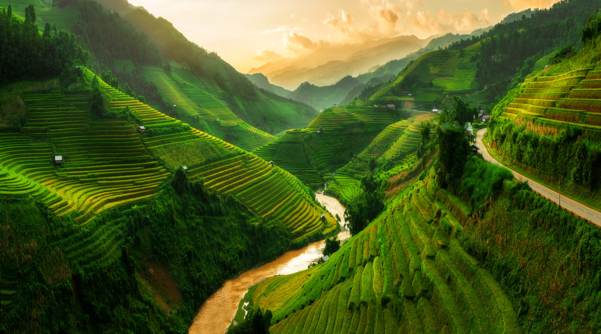 Mu Cang Chai, rizières en terrasses, au nord du Vietnam