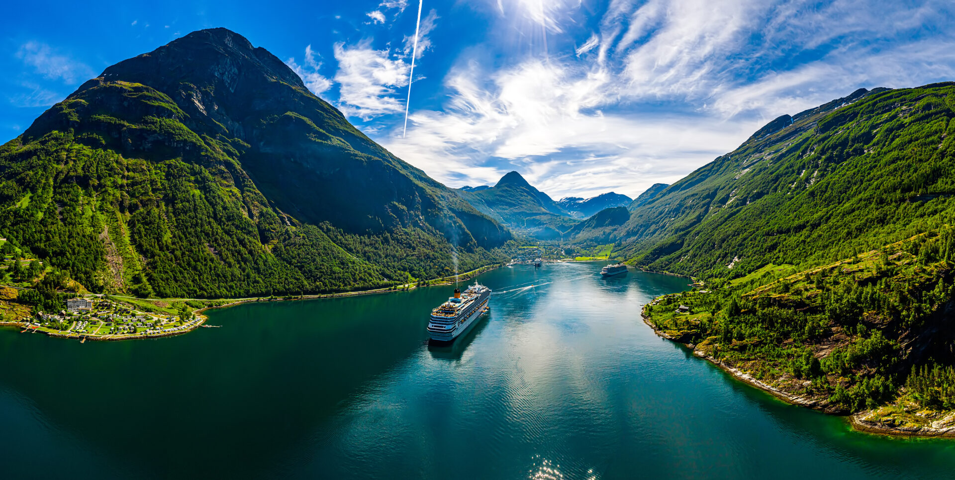 Fjord de Geiranger, un des sites touristiques les plus visités de Norvège.