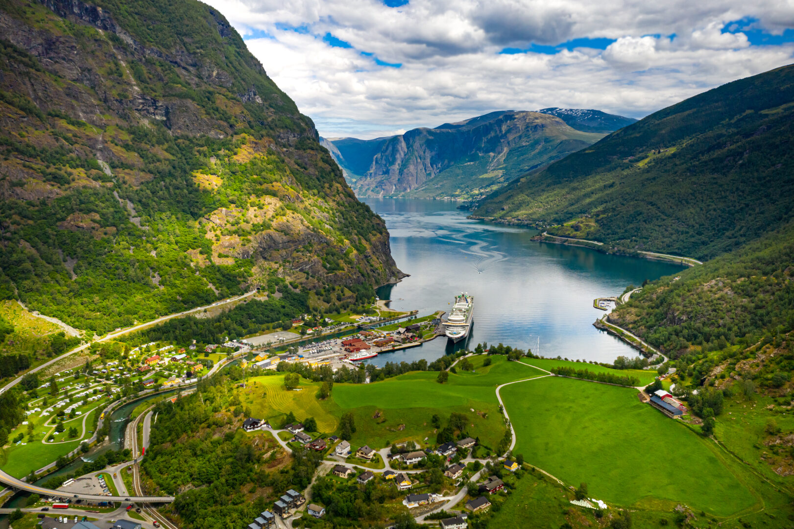 La ville de Flam d'Aurlandsfjord, voyage en Norvège
