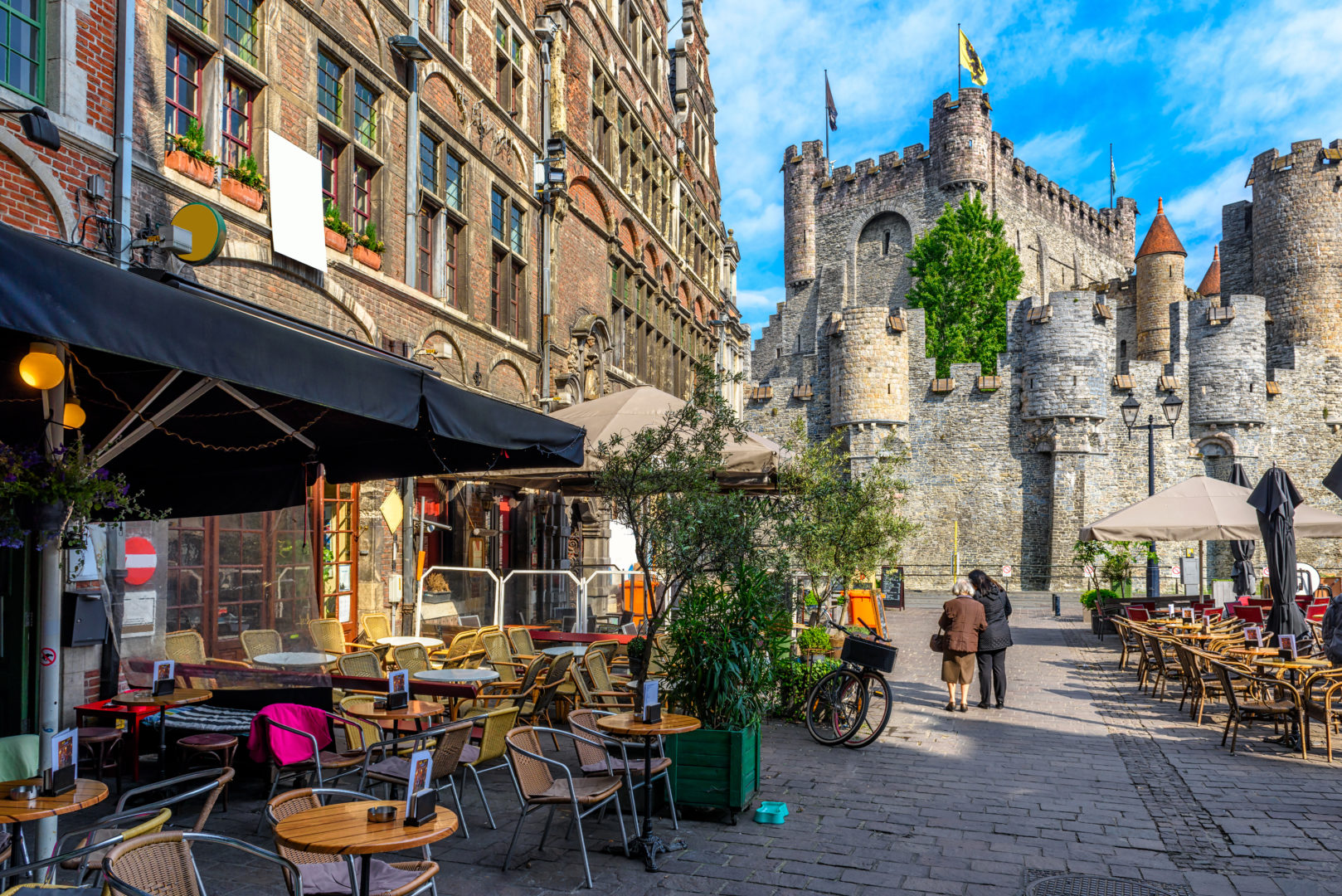 Rue de la cité médiévale de Gand, Belgique