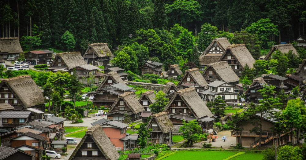 Vieux village de Shirakawa go Japon