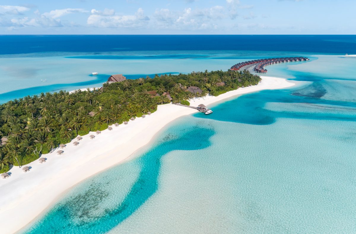 Plage et lagon Anantara Dhigu Maldives Resort