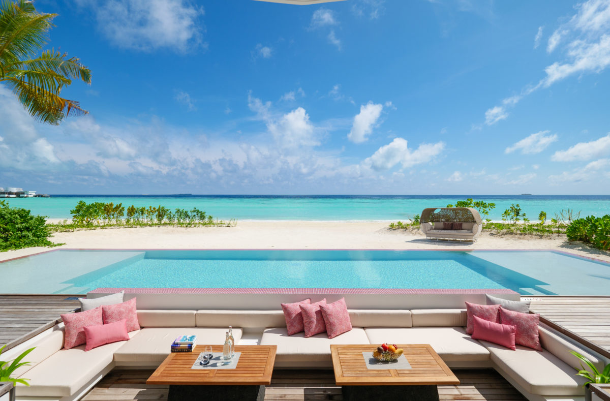 Beach Villa twin pool deck Jumeirah Maldives Olhahali Island