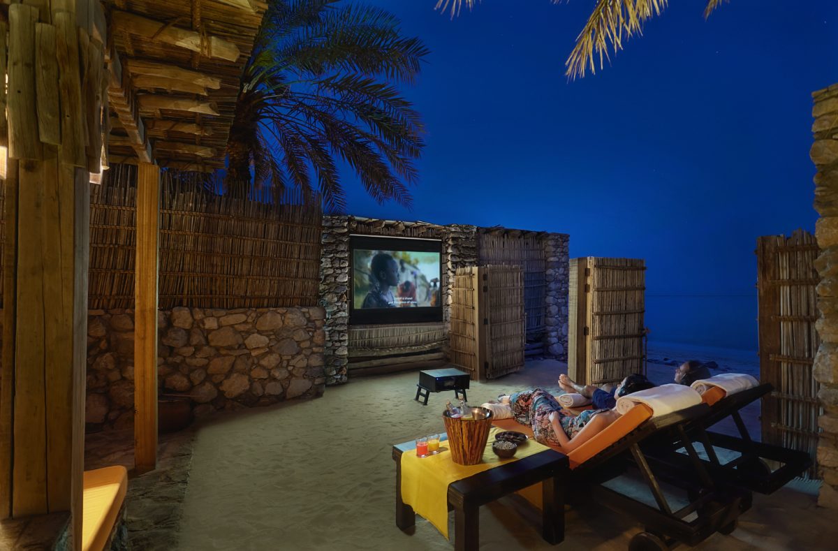 Private Villa cinéma hôtel Six Senses Zighy Bay Musandam Oman