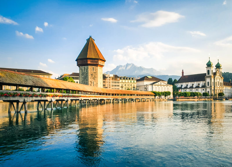 Pont de Lucerne à voir en Suisse centrale