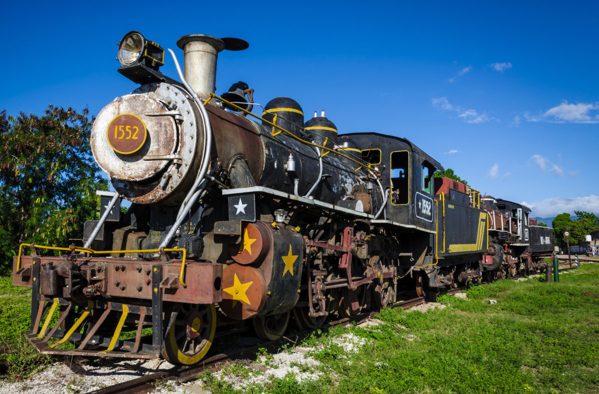 Train à vapeur, locomotive historique, Cuba