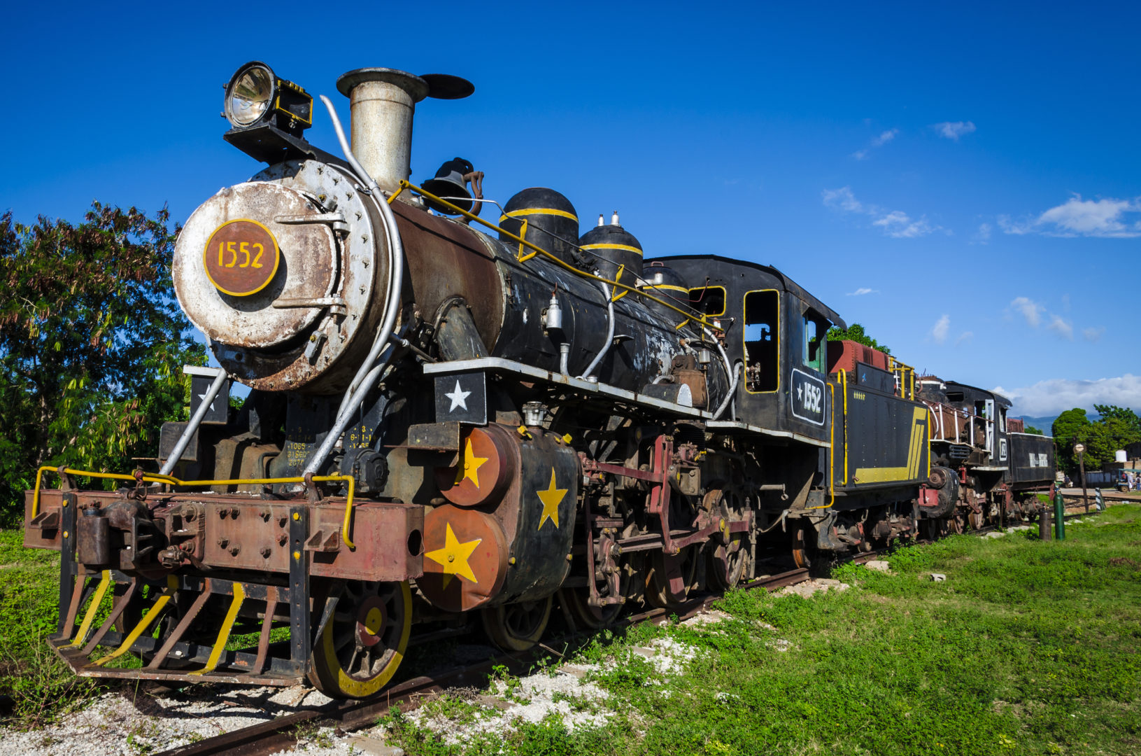 Train à vapeur, locomotive historique, Cuba