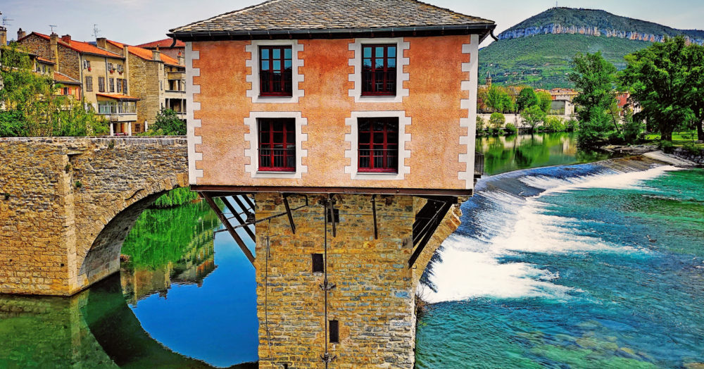 Moulin à eau du Tarn à Millau en France