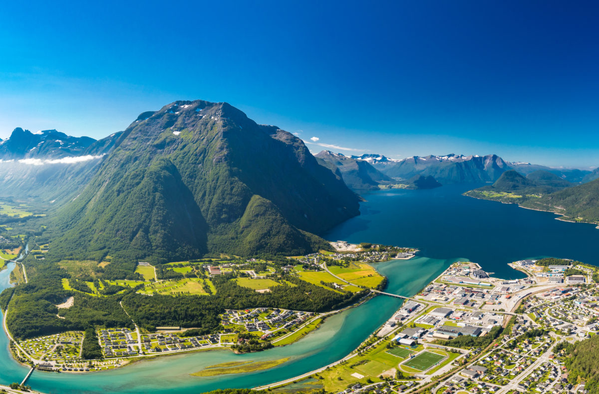 Andalsnes ville de Rauma en Norvège