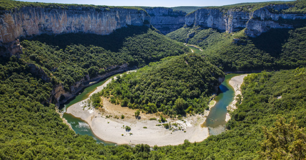 Gorges de l'Ardèche au sud-centre de la France
