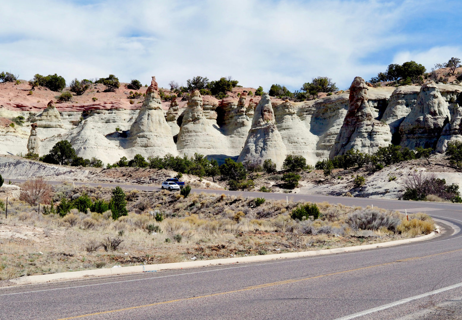 Formations rocheuse à Gallup au Nouveau-Mexique sur la Route 66