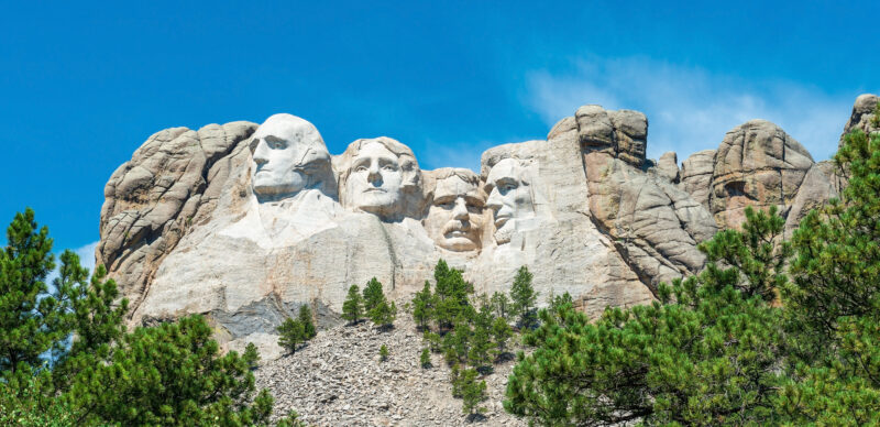 Monument national du Mont Rushmore, avec visage des présidents, Dakota du Sud, États-Unis d'Amérique (USA)