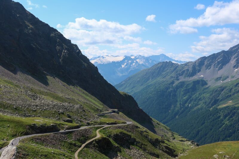Route du col de Passo Gavia, alpes Nord de l'Italie