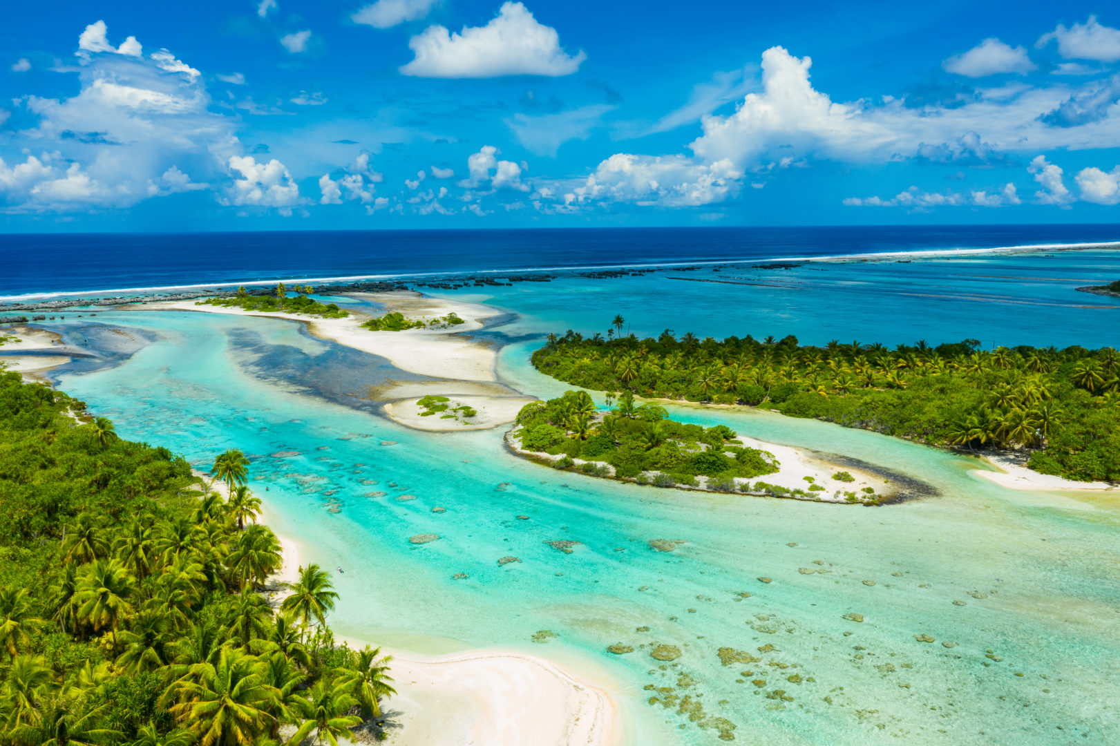 Lagon de Rangiroa en Polynésie