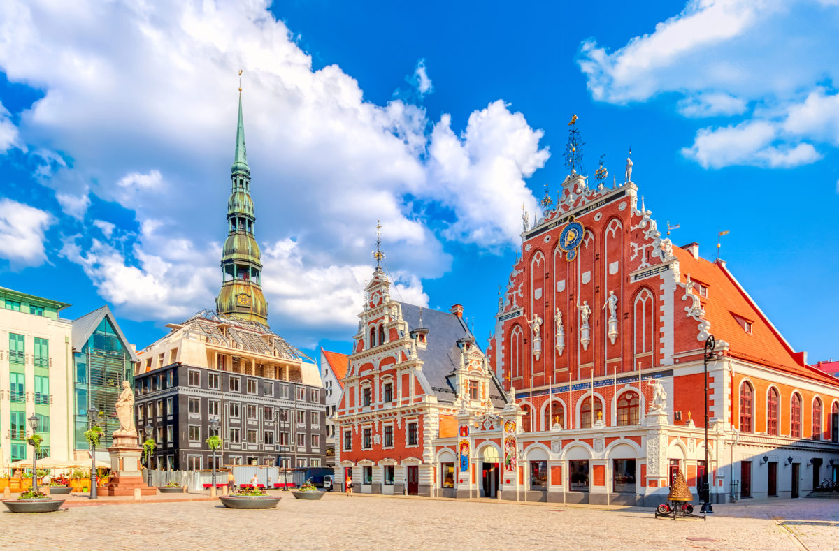 Place de la Vieille Ville Ratslaukums, à Riga, Lettonie