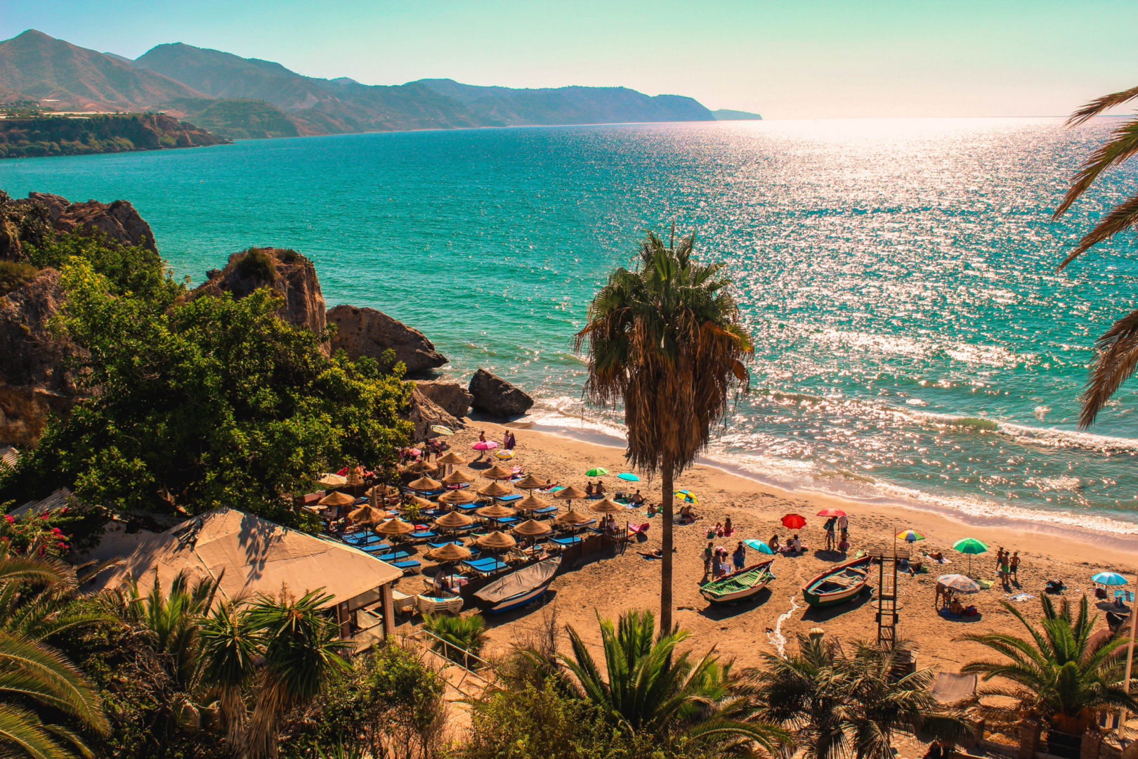 Plage de Nerja à Malaga en Andalousie