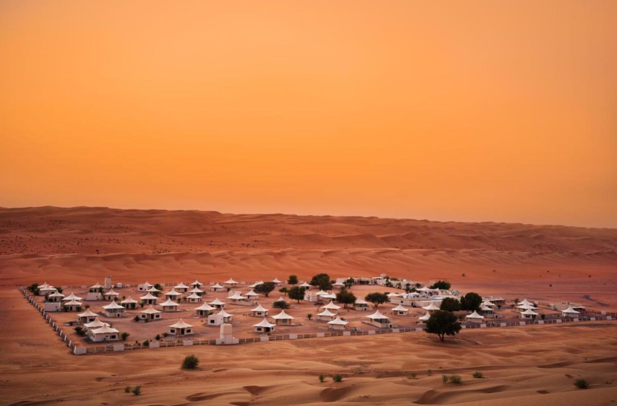 Campement pour la nuit dans le désert d'Oman