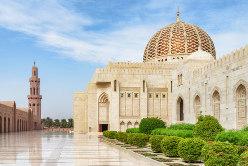 Grande mosquée Sultan Qaboos à Mascate, Oman