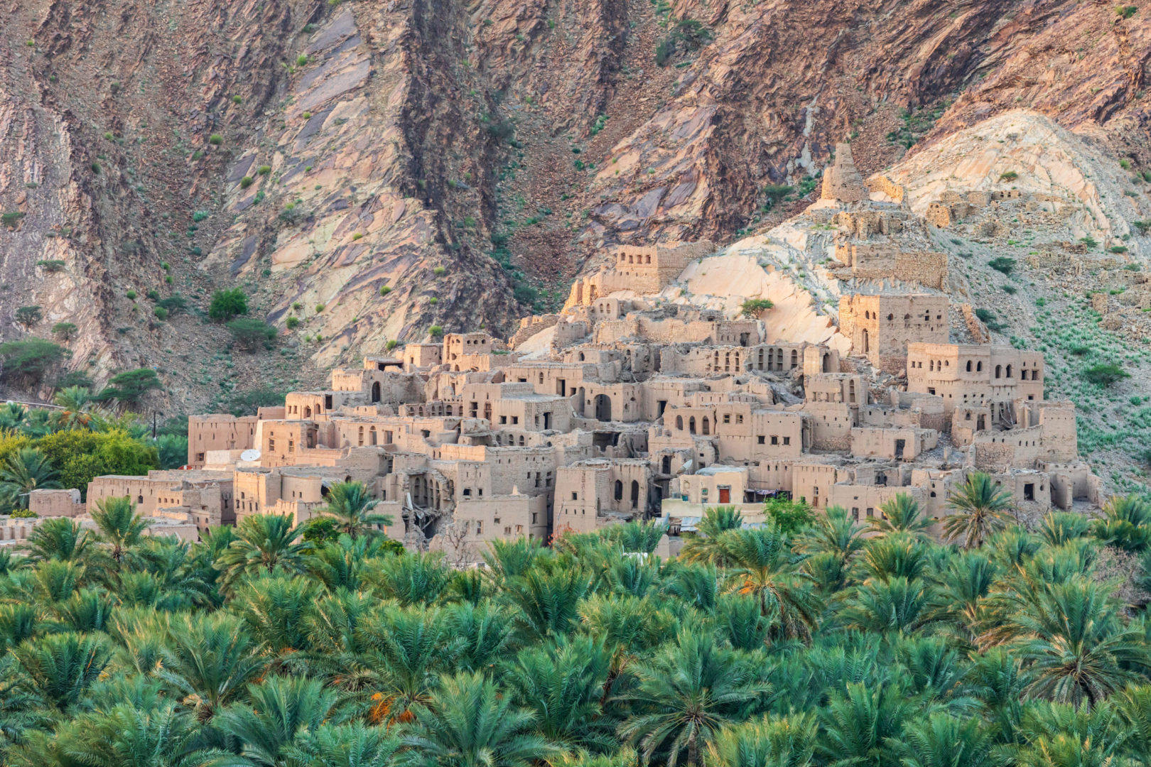 Village typique d'Oman, près de Nizwa