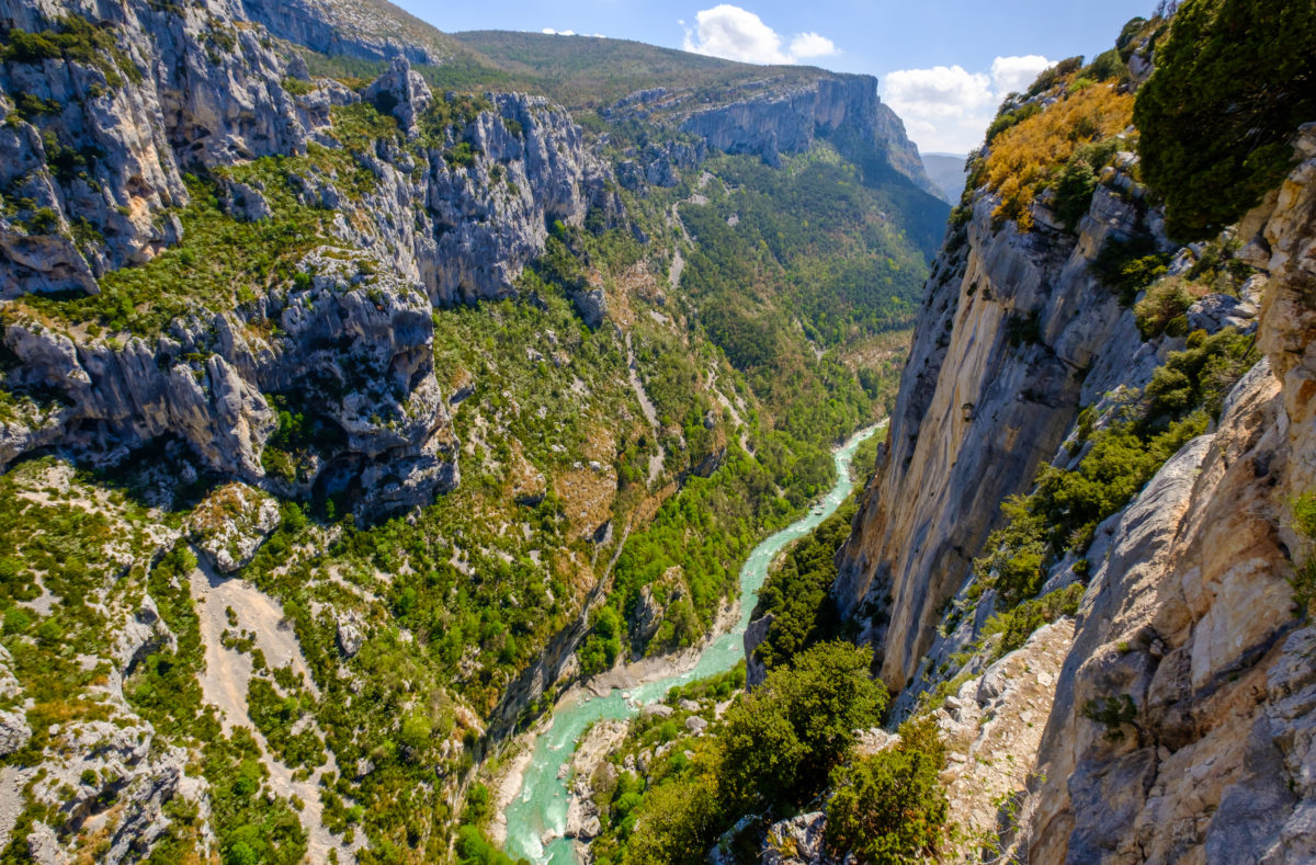 Vue panoramique sur les Gorges du Verdon, Alpes de Haute Provence, France