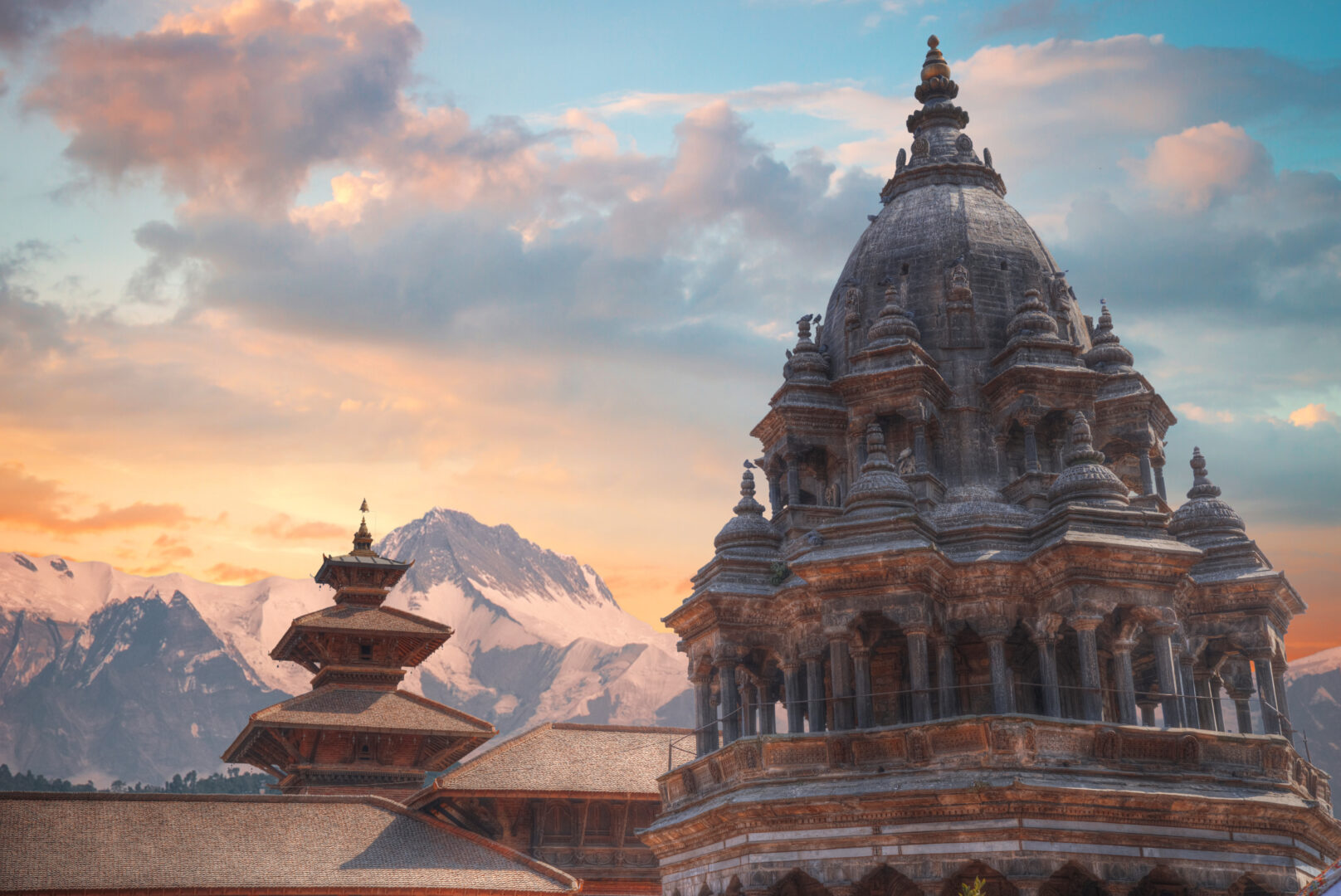 Temples de la place Durbar à Bhaktapur, vallée de Katmandou, Népal