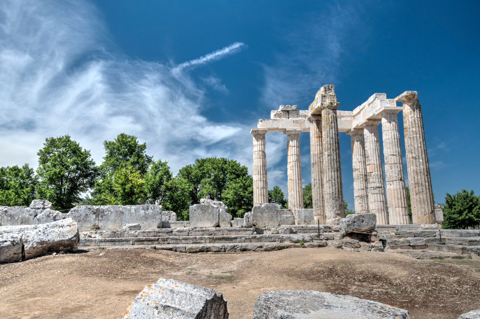 Temple de Zeus, célèbre pour les Jeux néméens à Némée, Grèce