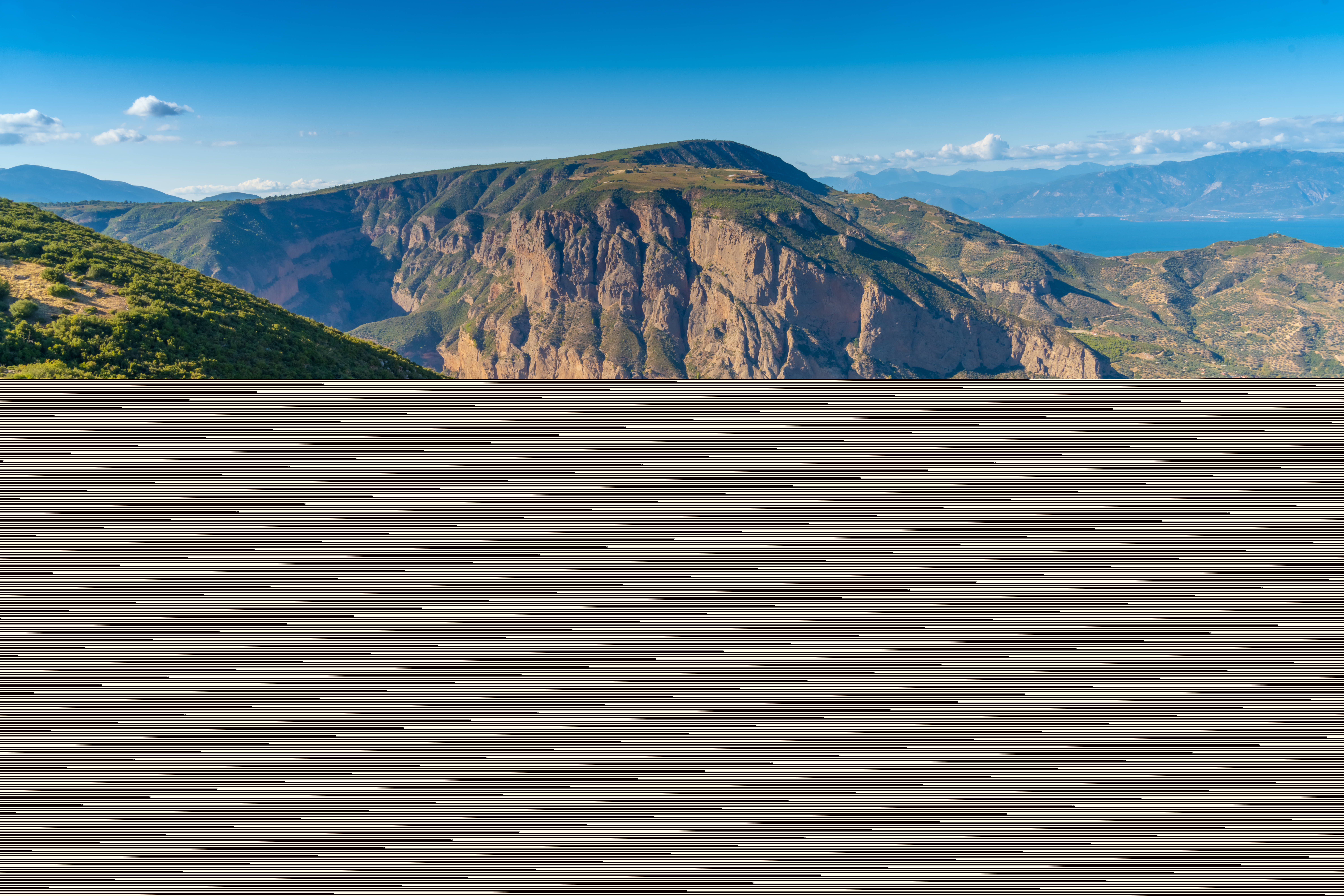 Paysages des routes du Péloponnèse en Grèce