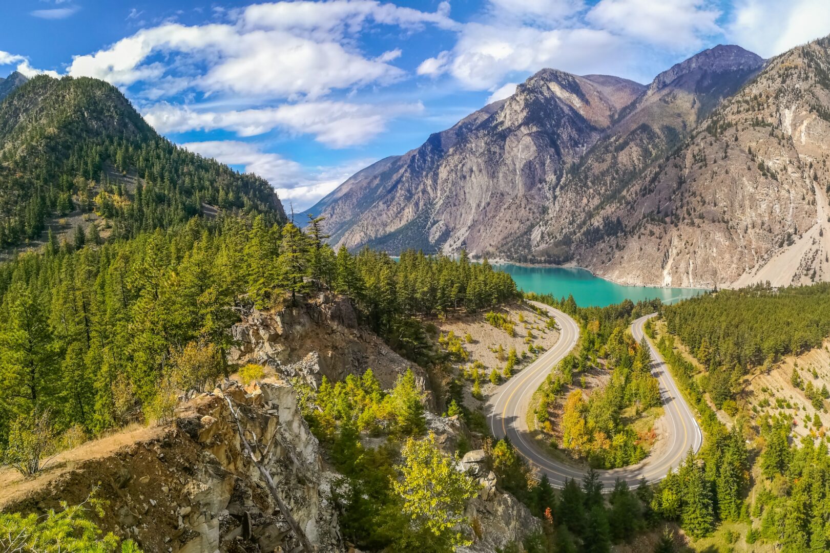 Point de vue de Seton Lake, Lillooet, Colombie-Britannique, Ouest Canada