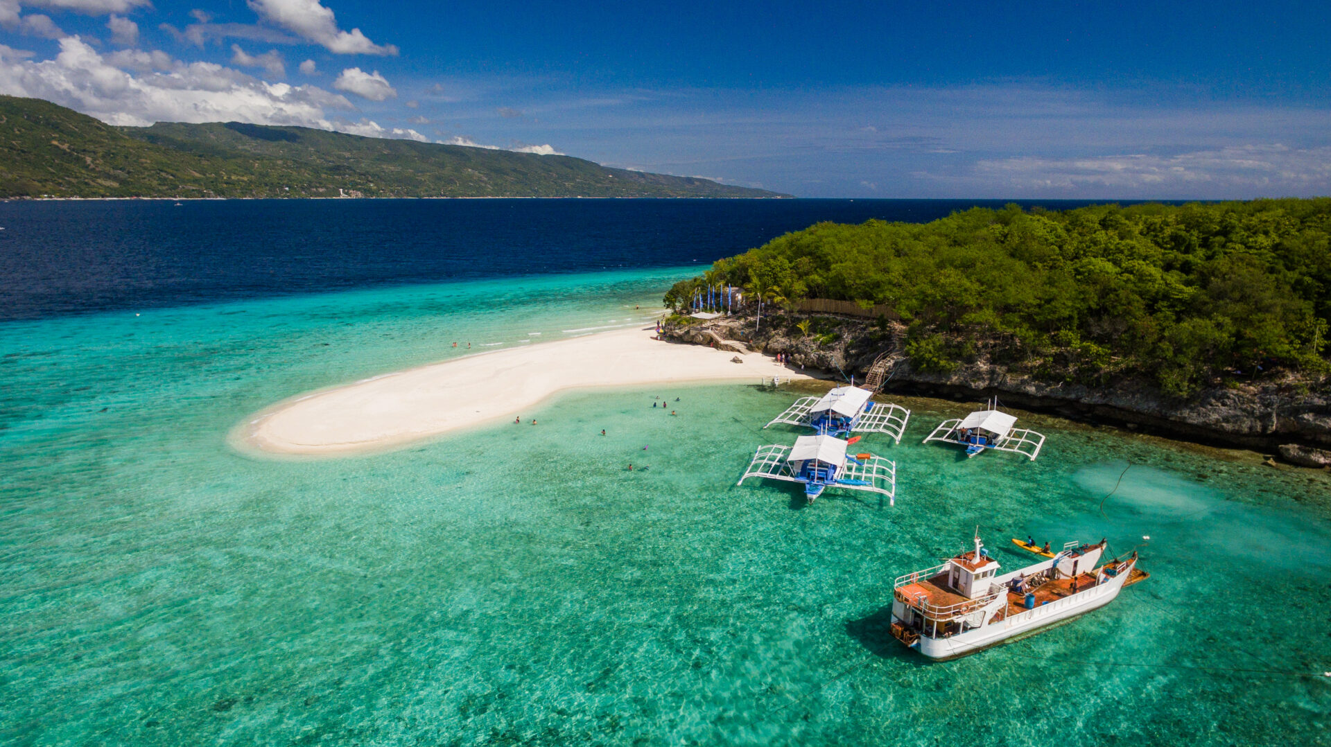 Plage de l'île de Sumilon, près d'Oslob, Cebu, Philippines