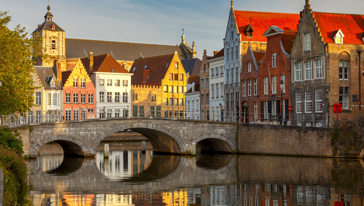 Canal à Bruges, Belgique