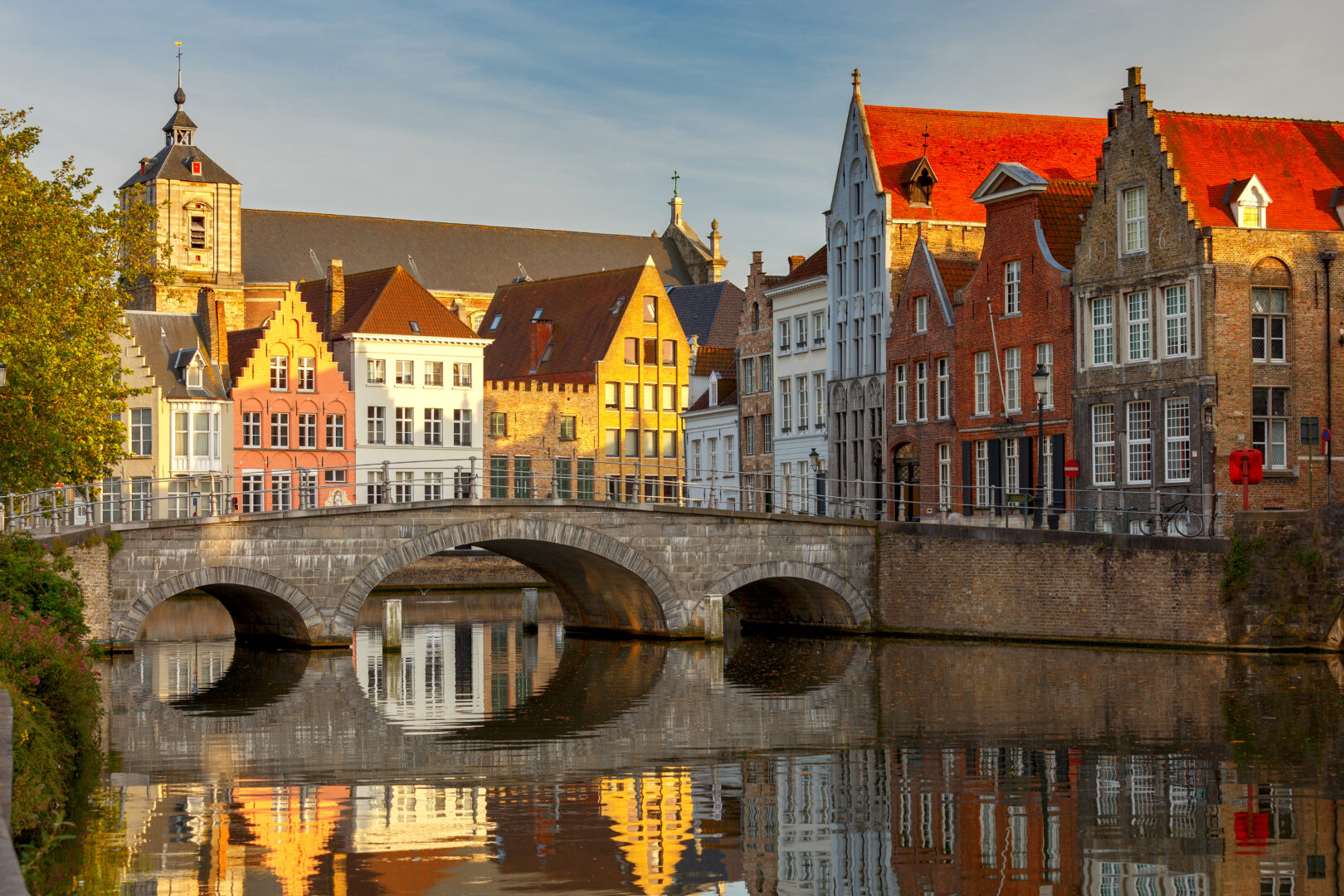 Canal à Bruges, Belgique