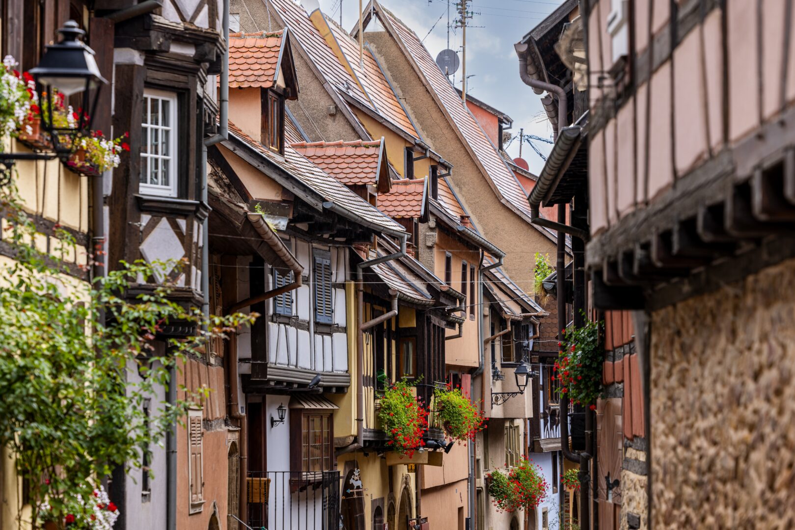 La vieille ville historique d'Eguisheim en Alsace