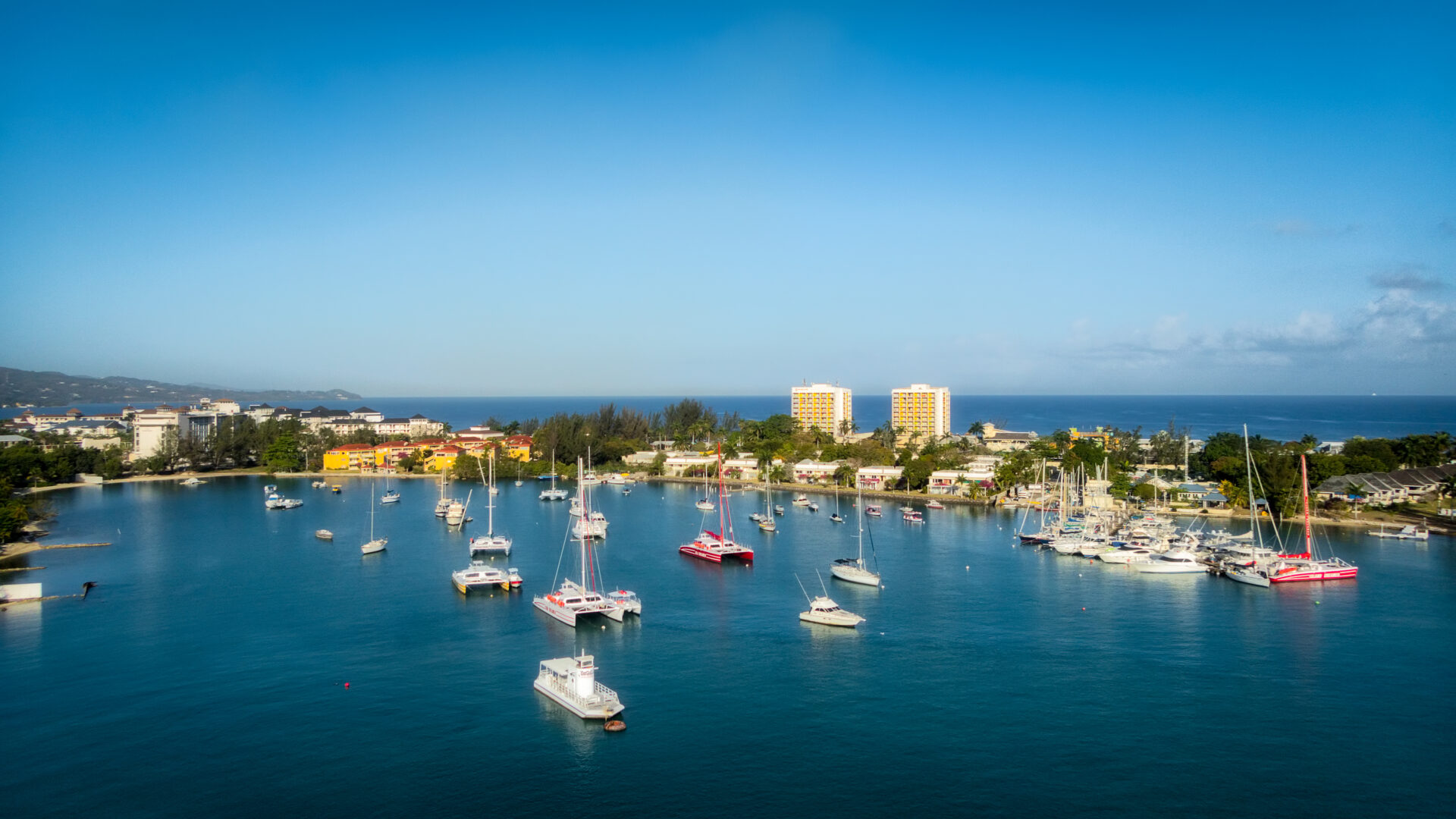 Vue panoramique sur la baie de Montego, Jamaïque, Caraïbes