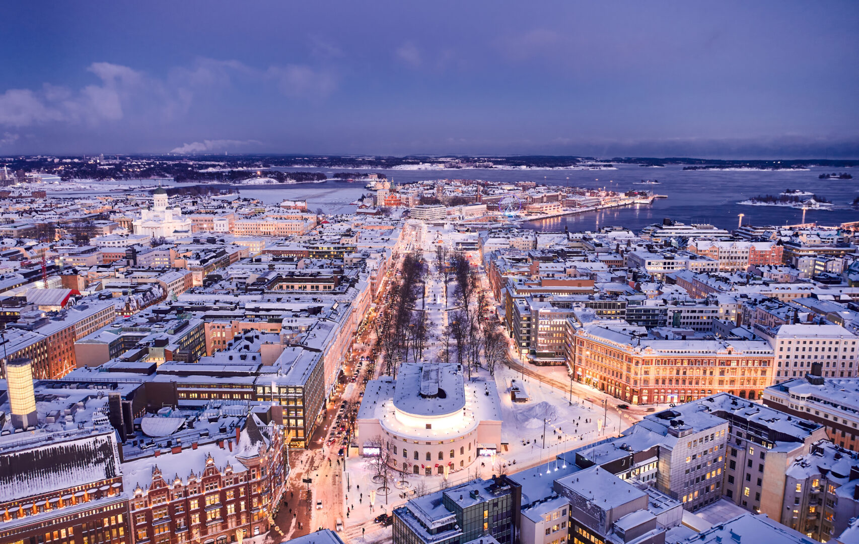 Vue sur Helsinki en hiver, Finlande