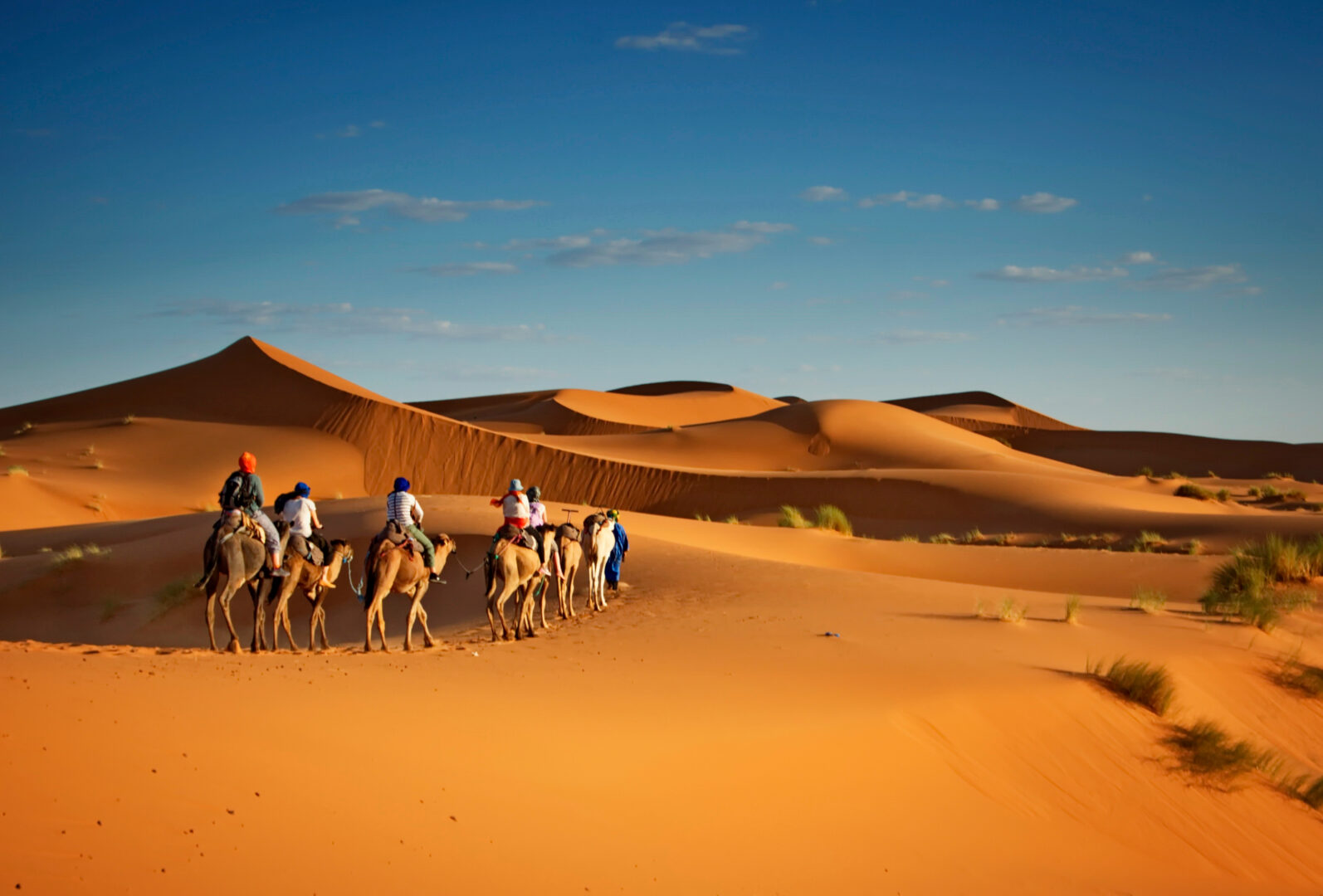 Dunes de Merzouga (dunes d’Erg Chebbi), désert du Sahara, Maroc