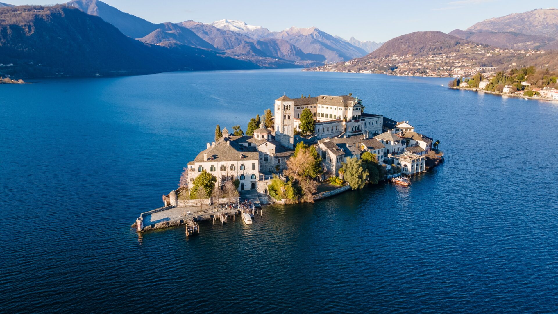 île de San Giulio, lac d'Orta, Piémont, Italie