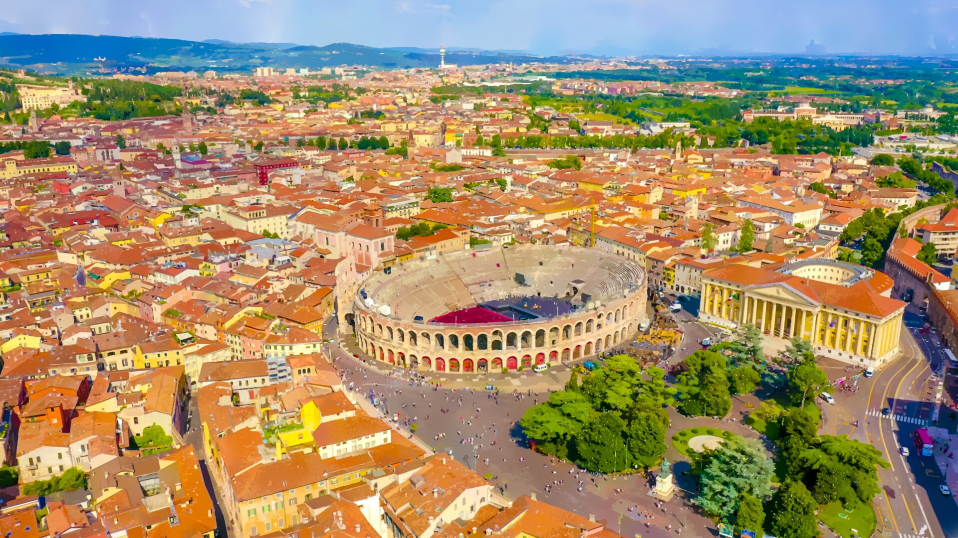 Arènes de Vérone, Nord de l'Italie