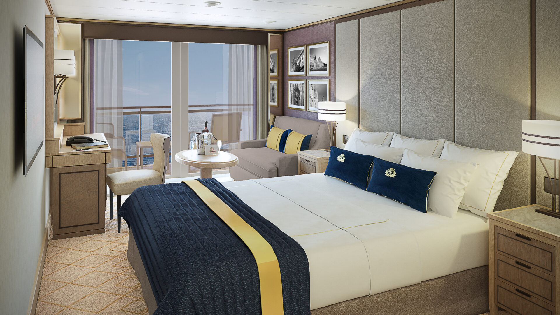 Cabine Club avec balcon sur le Queen Mary 2