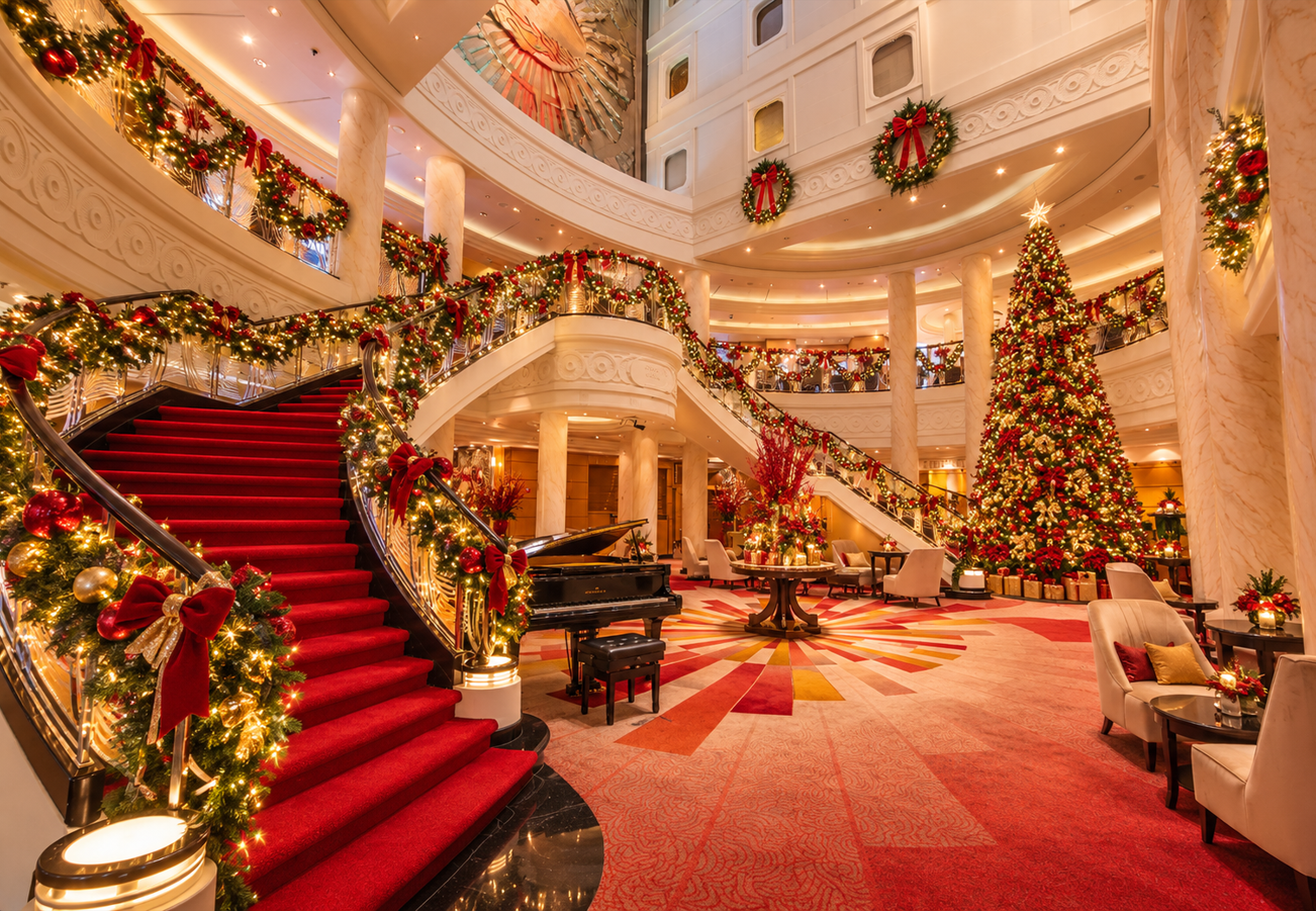 Queen Mary 2 en période de Noël